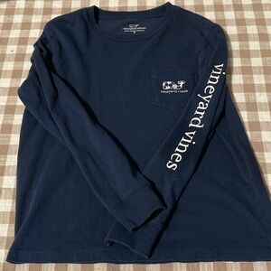 Vineyard Vines Men's Dark Blue Long Sleeve Tee